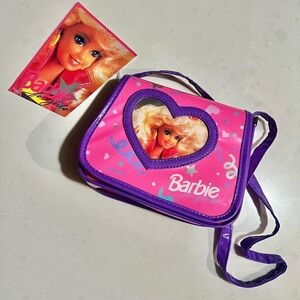 1991 Vintage Barbie Pink Confetti Purse - *mini comb and mirror included*
